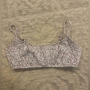 Billabong Cheetah Print Scoop Neck Bikini Top | Size: S